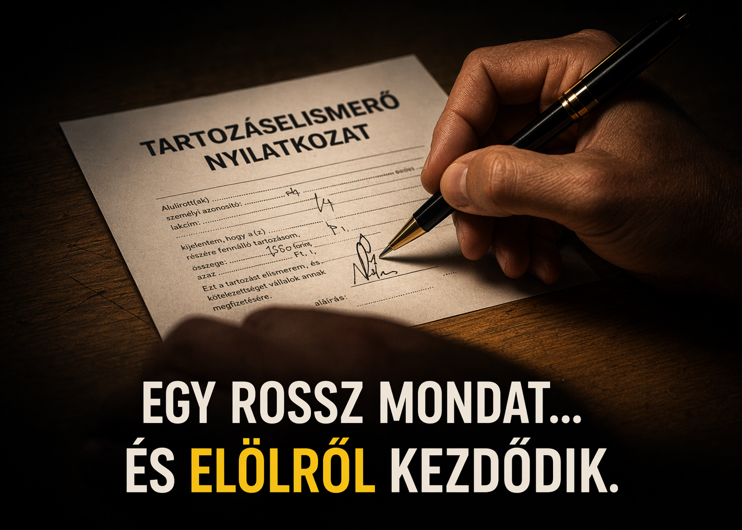 Egy rossz mondat és elölről kezdődik